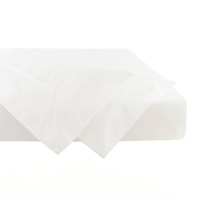 Soild Crisp Percale Cotton 2 Pleats Duvet Set