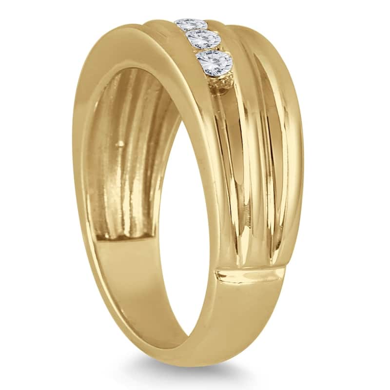 1/2 Carat TW Five Stone Diamond Men's Ring in 10K Yellow Gold