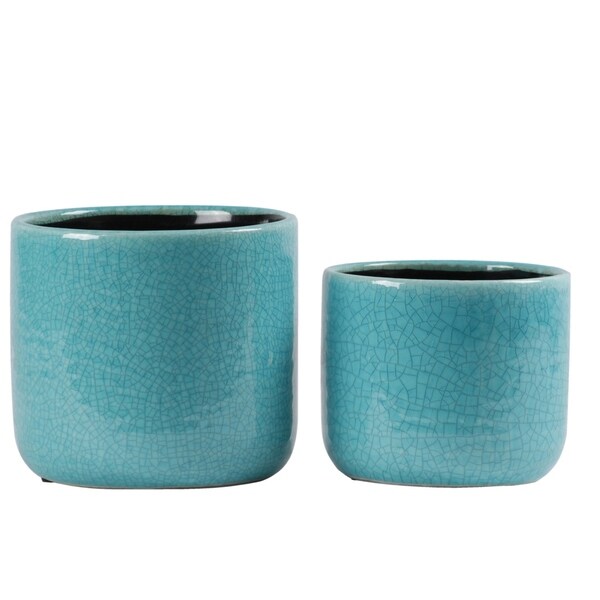 UTC59603 Ceramic Pot Gloss Finish Turquoise