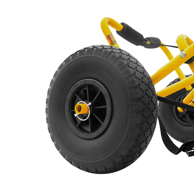 Kayak Cart - 150lbs Capacity Canoe Dolly with Airless Tires, Foldable Aluminum Frame, and Carrying Bag by Rad Sportz (Orange)