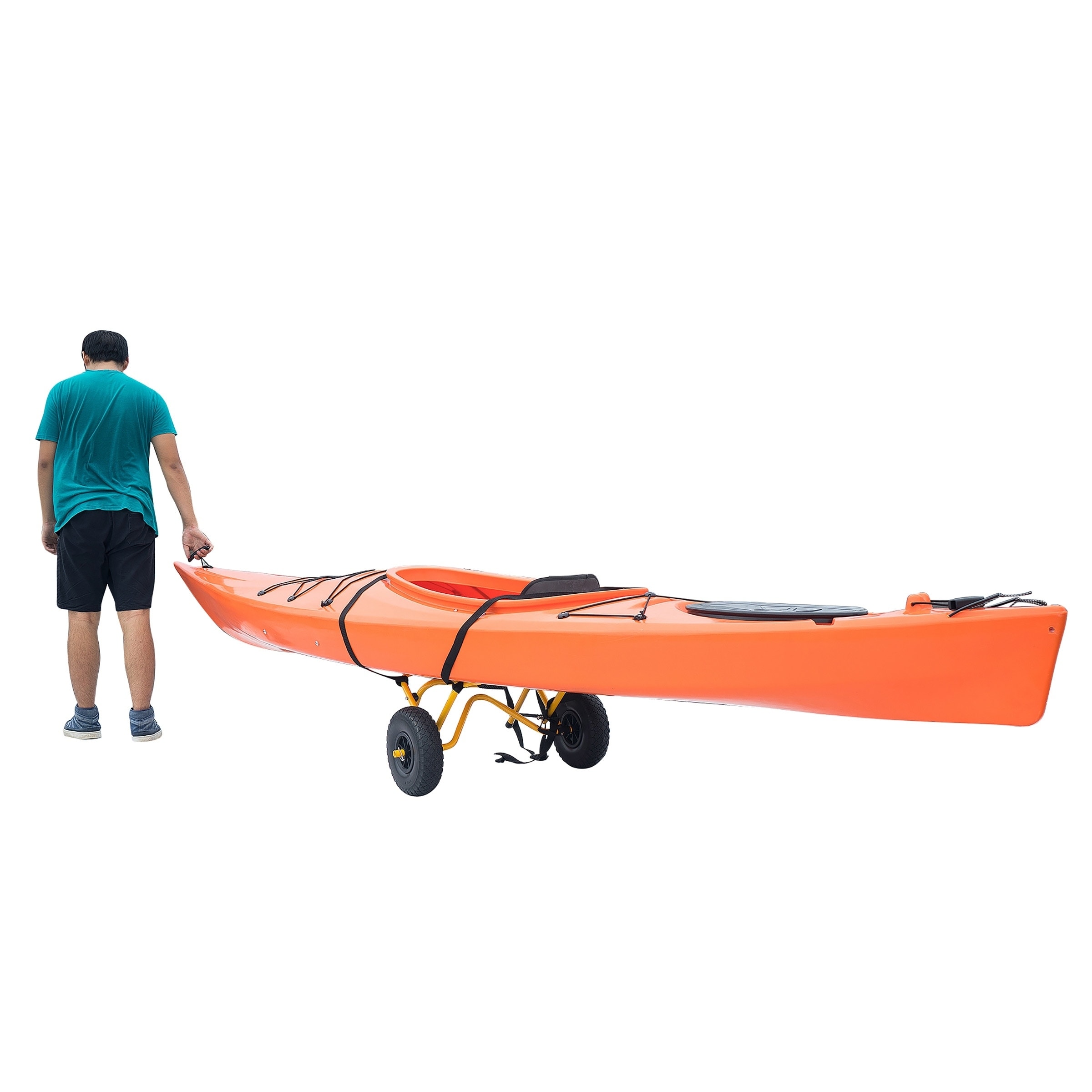 Kayak Cart – Canoe Dolly with Airless Tires, Aluminum Frame, and