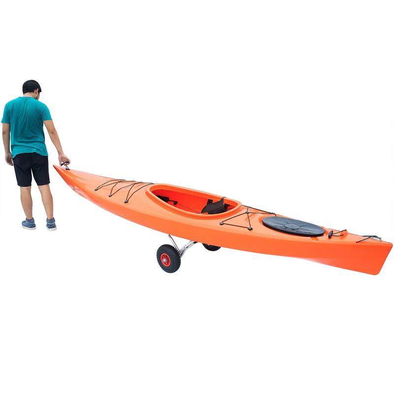 Kayak Cart - Canoe Dolly with Airless Tires, Aluminum Frame, 140lb Capacity for Transporting Boats by Rad Sportz (White)
