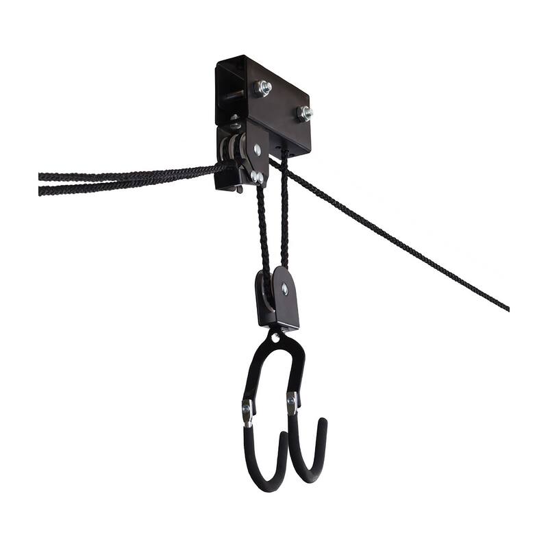 Kayak Storage Hoist - Overhead Pulley System with 125lb Capacity for Canoes, Bikes, Ladders - 12-Foot Ceilings by Rad Sportz