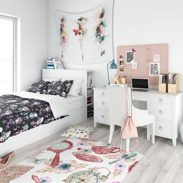 Designart Fashion Teenagers Glamorous Sport Girls Modern Teen Bedding Set Duvet Cover Shams Overstock 23506225