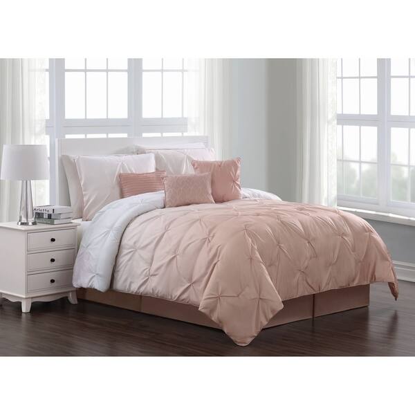 Shop Bergen Ombre Pinch Pleat 7 Piece Comforter Set Free