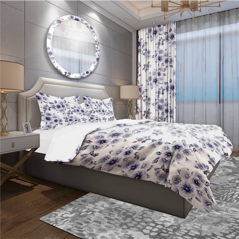 Designart 'Vintage Style Flower Pattern' Modern & Contemporary Bedding