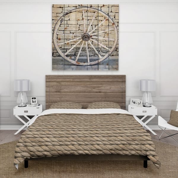 Shop Designart Hemp Rope Farmhouse Bedding Set Duvet Cover