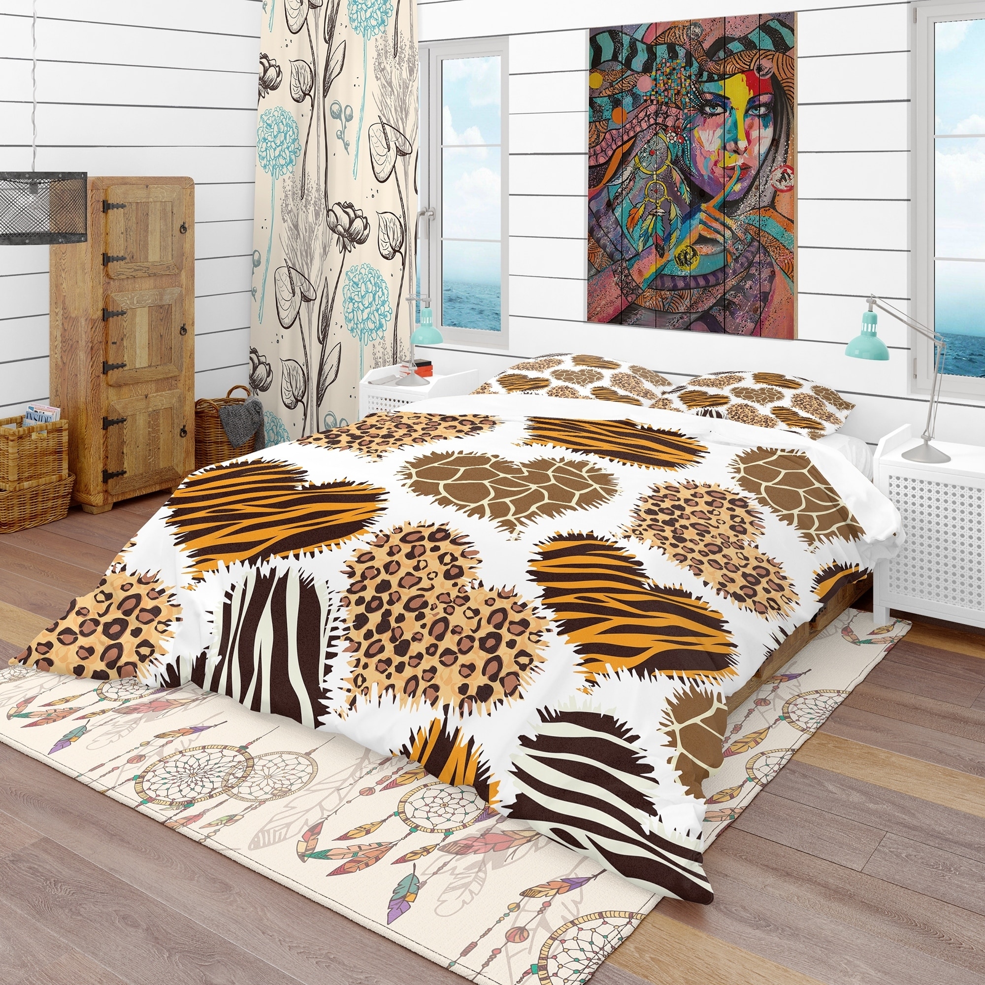 Designart undefinedAnimal Print Styleundefined Tropical Bedding Set - Duvet  Cover & Shams - On Sale - Overstock - 23506413