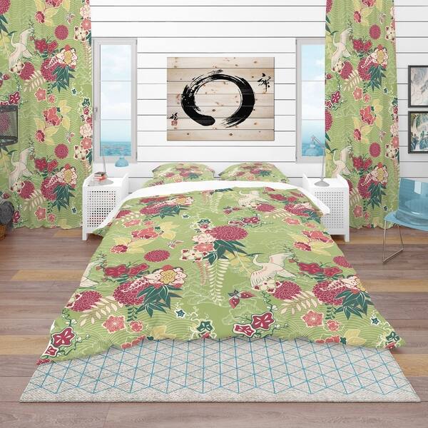 Shop Designart Oriental Silk Pattern Asian Bedding Set Duvet