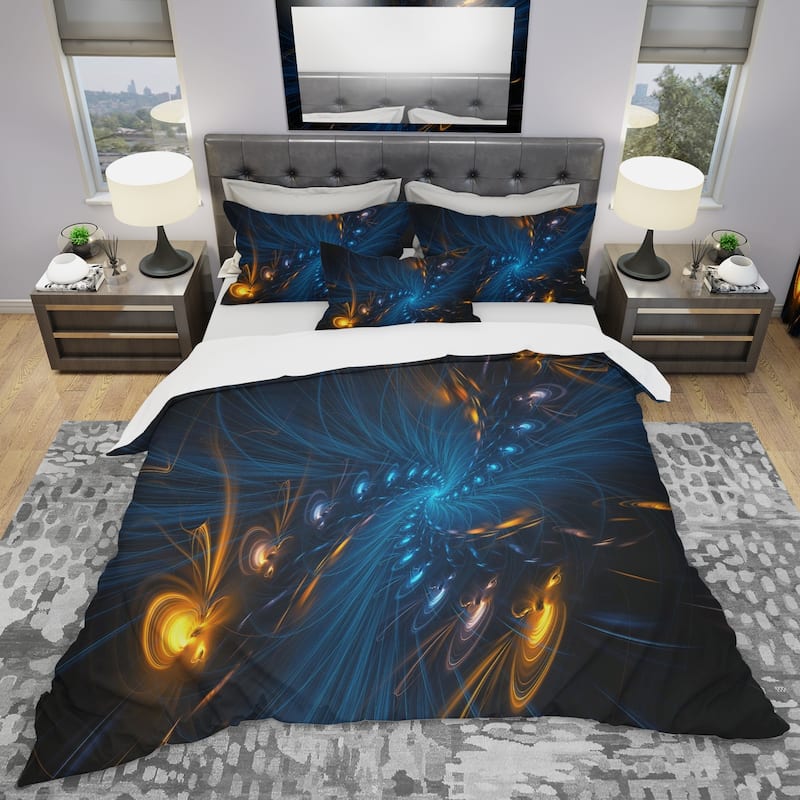 Designart 'Illumination' Modern & Contemporary Bedding Set - Duvet Cover & Shams - Twin Cover + 1 sham (comforter not included)