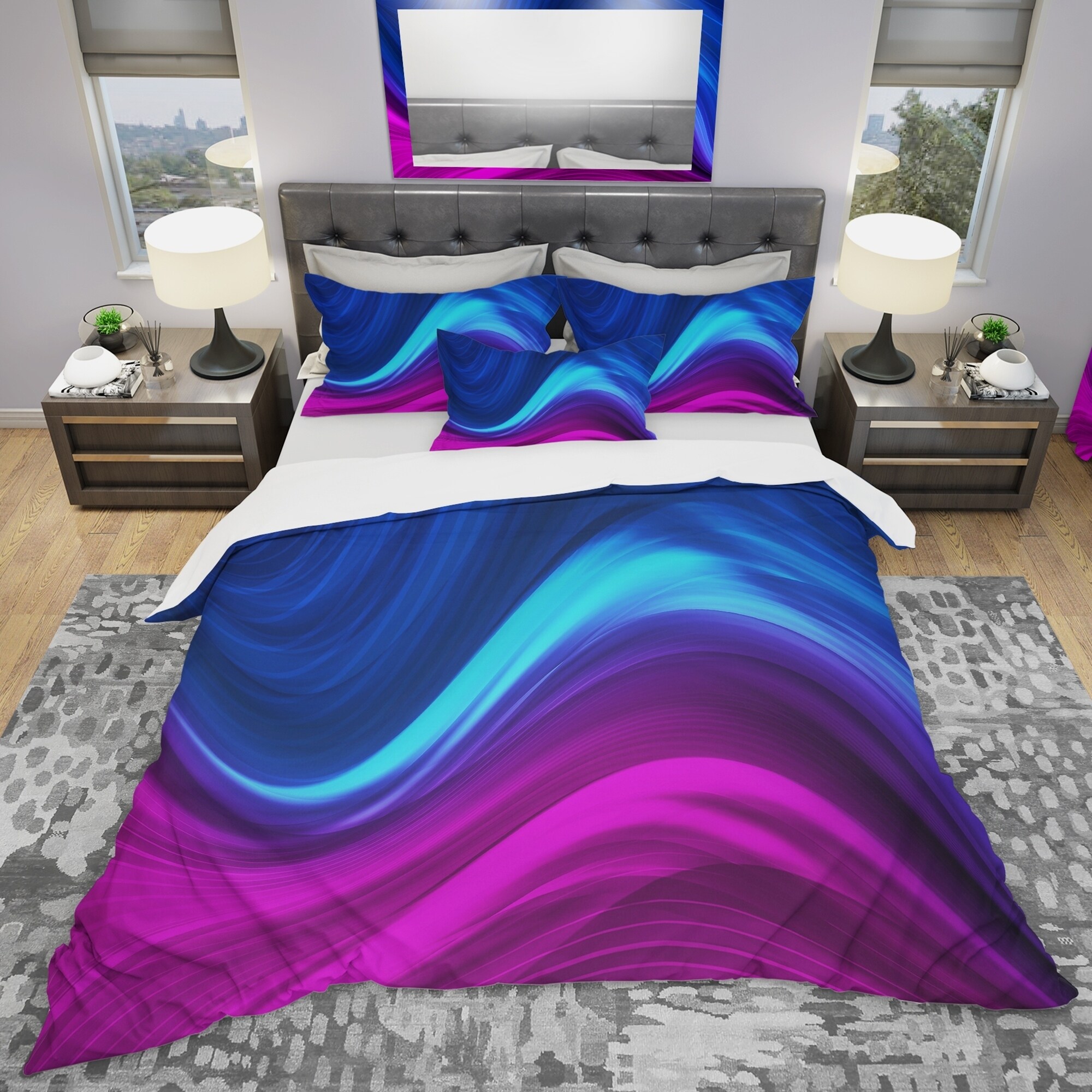 Designart 'Synchronicity' Modern & Contemporary Bedding Set