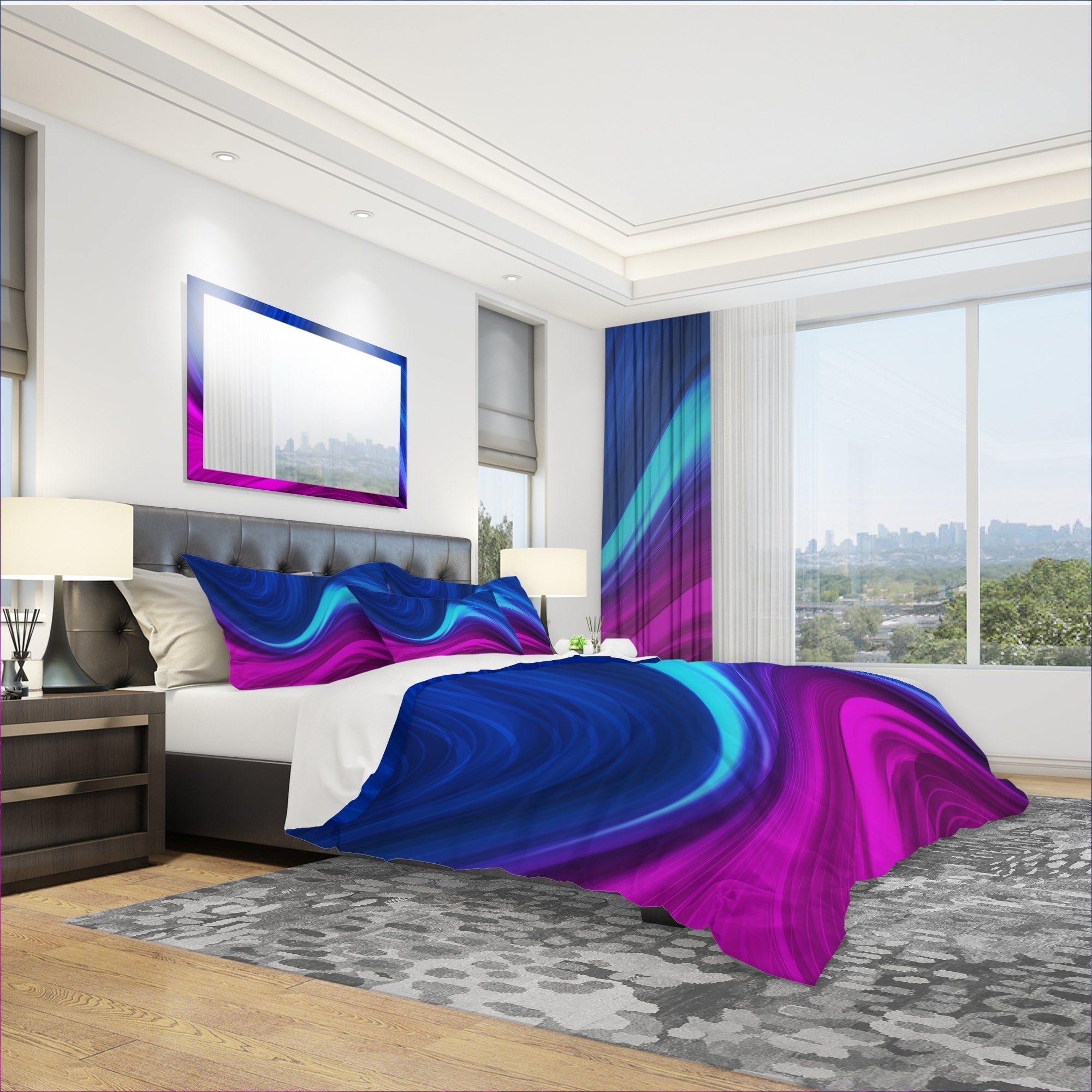 Designart 'Synchronicity' Modern & Contemporary Bedding Set