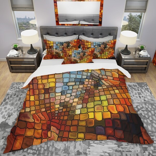 Designart 'Dreaming of Stained Glass' Modern & Contemporary Bedding Set