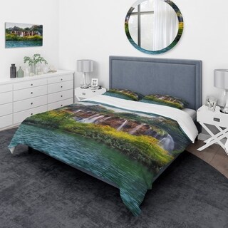 Designart 'Plitvice Lakes Croatia' Traditional Bedding Set - Duvet ...