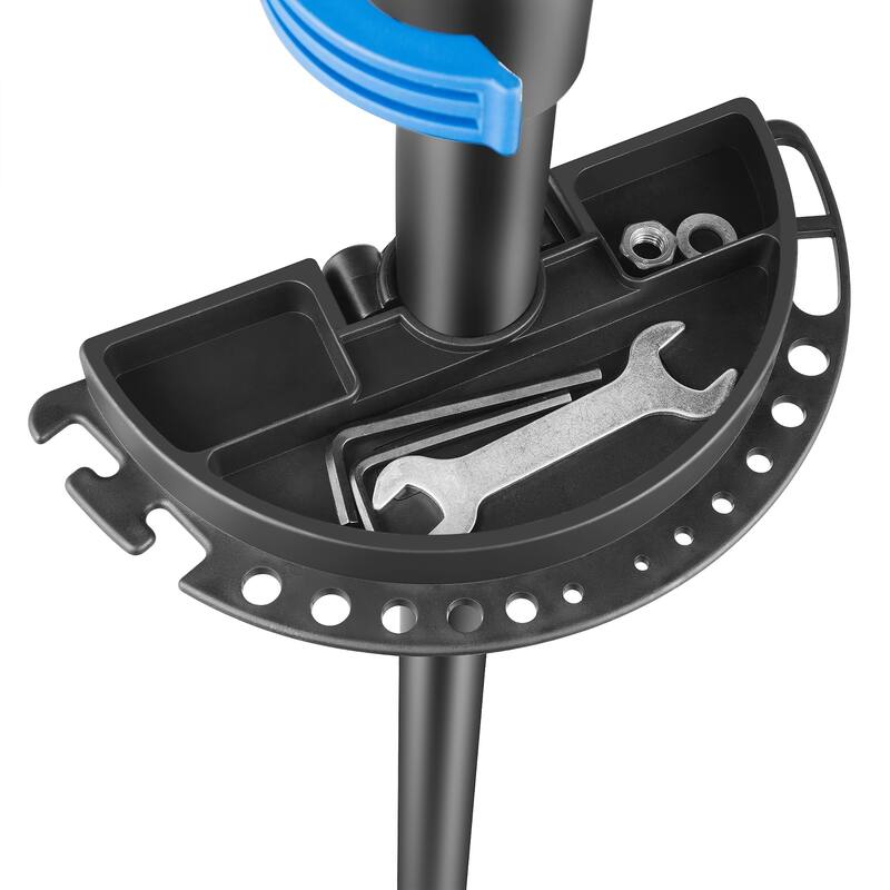 Pro Stand Plus Bike Rack - Heavy-Duty Telescoping Bicycle Stand with Tool Tray, Rotating Clamps by RAD Cycle (Black)