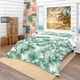 Designart 'Bright Green Tropical Leaves' Tropical Bedding Set - Duvet ...