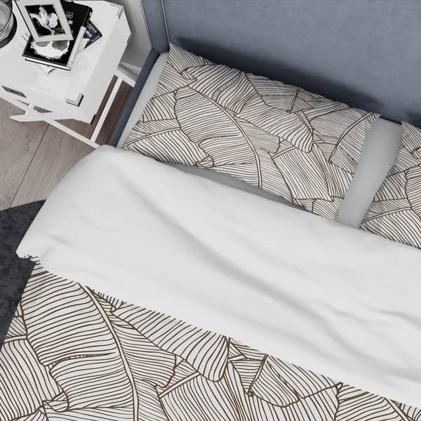 Shop Designart Leaves Of Palm Tree Tropical Bedding Set Duvet