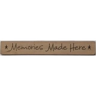 Shop Rustic Shelf Sitter Sign Memories Made Here Cappuccino Overstock