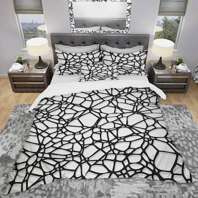 Designart 'Abstract Mosaic Pattern' Modern & Contemporary Bedding Set - Duvet Cover & Shams