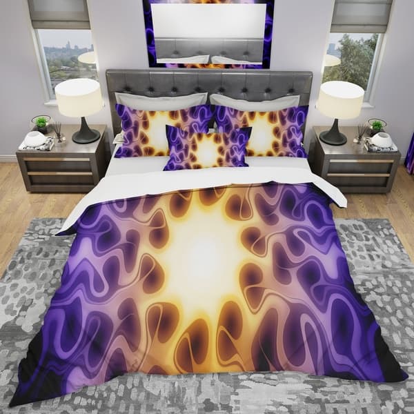 Designart Light Shine Through Modern And Contemporary Bedding Set Duvet Cover And Shams Bed