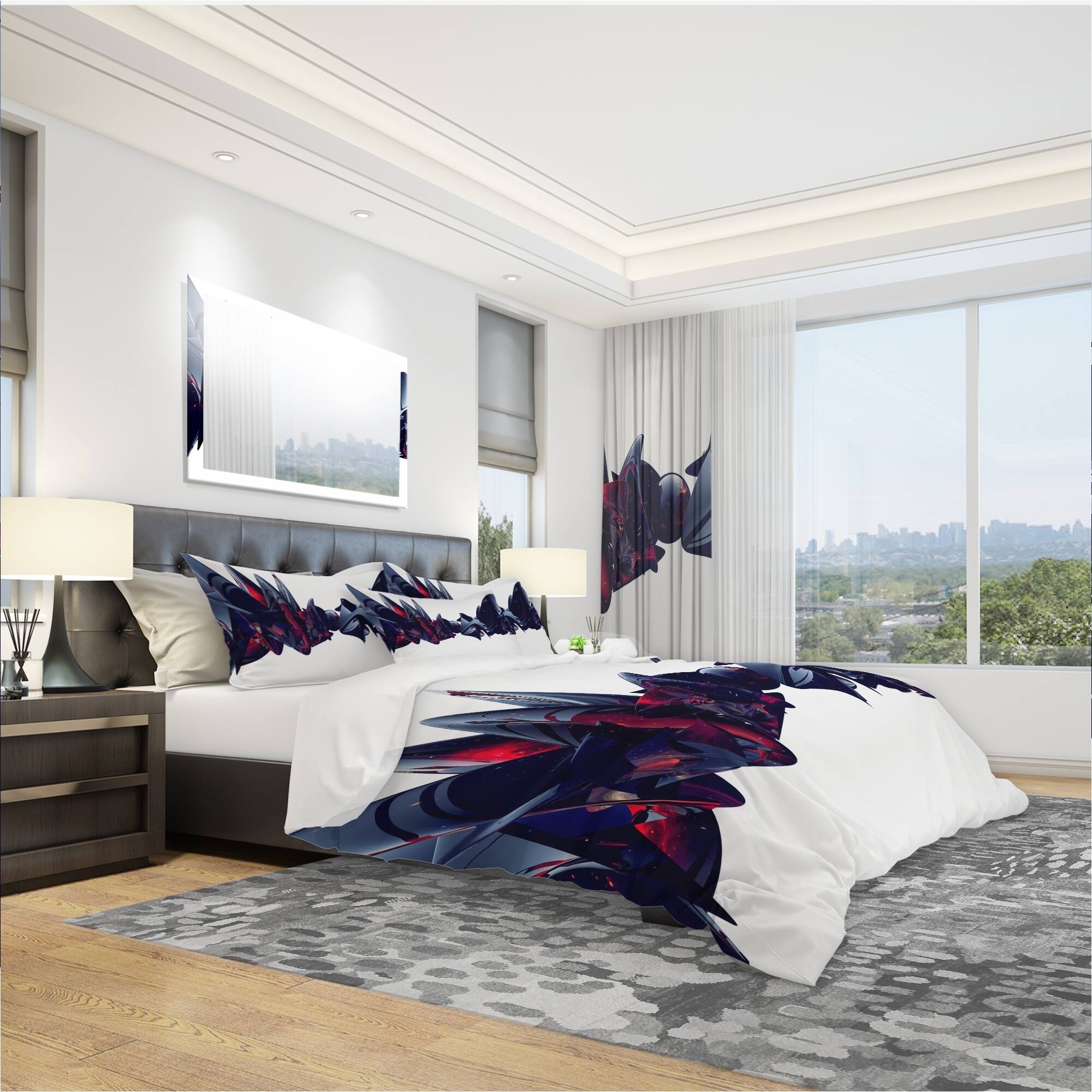 Designart Nice To Meet You Modern And Contemporary Bedding Set Duvet Cover And Shams Bed Bath