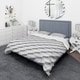 Designart 'White Abstract Pattern' Scandinavian Bedding Set - Duvet ...