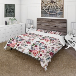 Designart 'Beautiful Floral Pattern with Spring Flowers' Cabin & Lodge ...