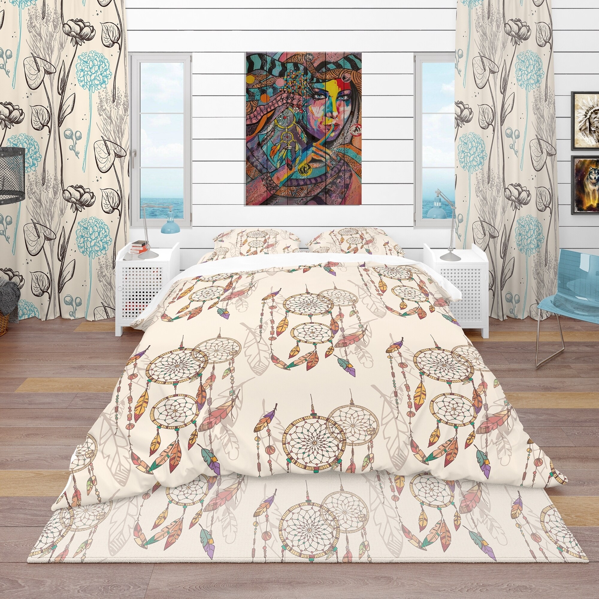 3 Pieces Gemstone Dreamcatcher Duvet Cover Set Chic Watercolor Dreamcatcher Feathers Pattern Quilt Cover Bedspread Bedding Comforter Cover Twin 3 Pieces Gemstone Dreamcatcher Duvet Cover Set Chic Watercolor Dreamcatcher Feathers Pattern Quilt Cover Bedspread Bedding Comforter Cover Twin