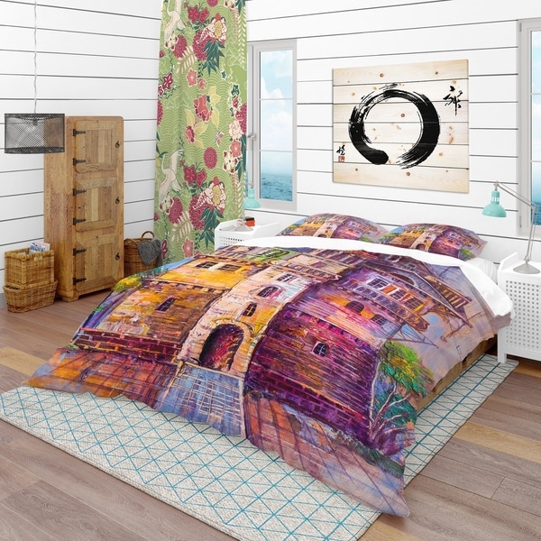 Designart Colorful Ancient Castle Oil Painting Modern
