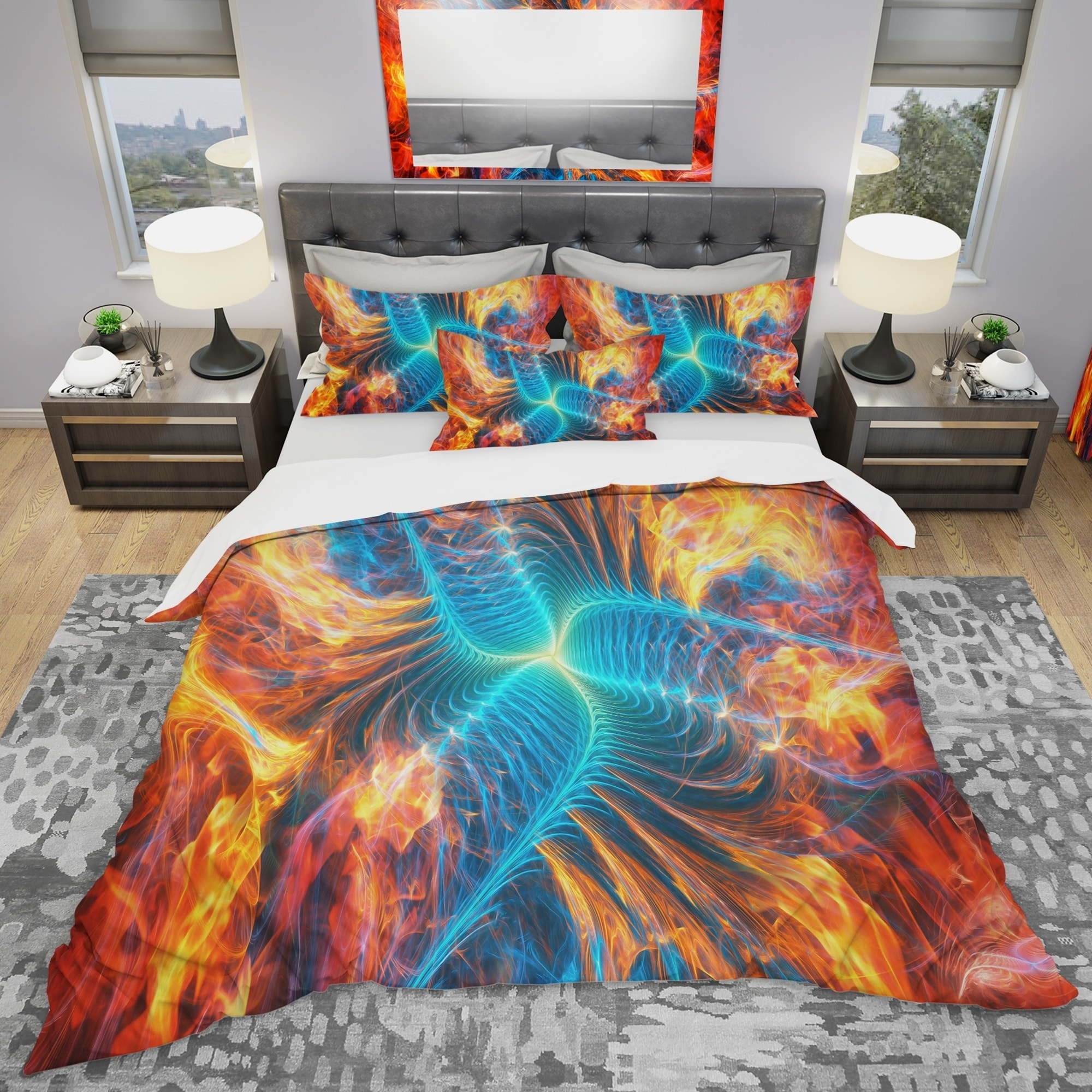 Electric blue duvet discount cover