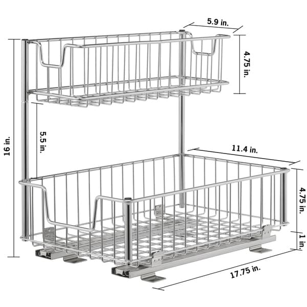 Under sink storage discount rack