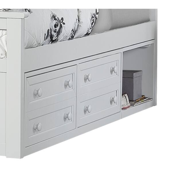 Shop Hillsdale Furniture Charlie Captains Storage Bed In White