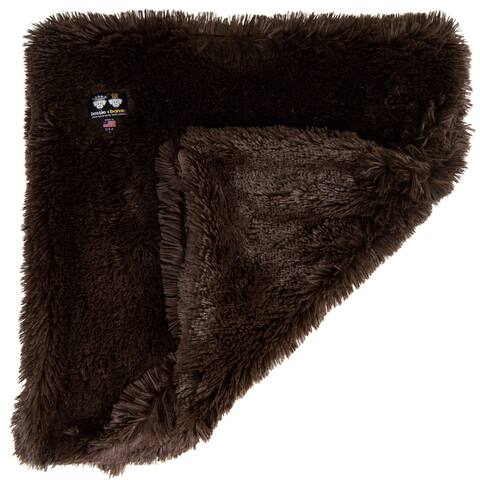 Bessie and Barnie Ultra Plush Grizzly Bear Luxury Shag Dog/ Pet Blanket - brown