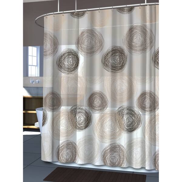 Shop Splash Home Coil Peva Shower Curtain With 12 Metal Hooks 72