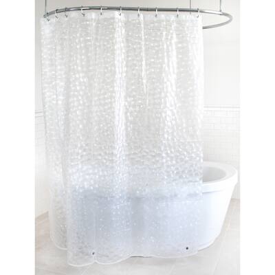 Splash Home Bubble PEVA Shower Curtain, 72" x 70", Clear