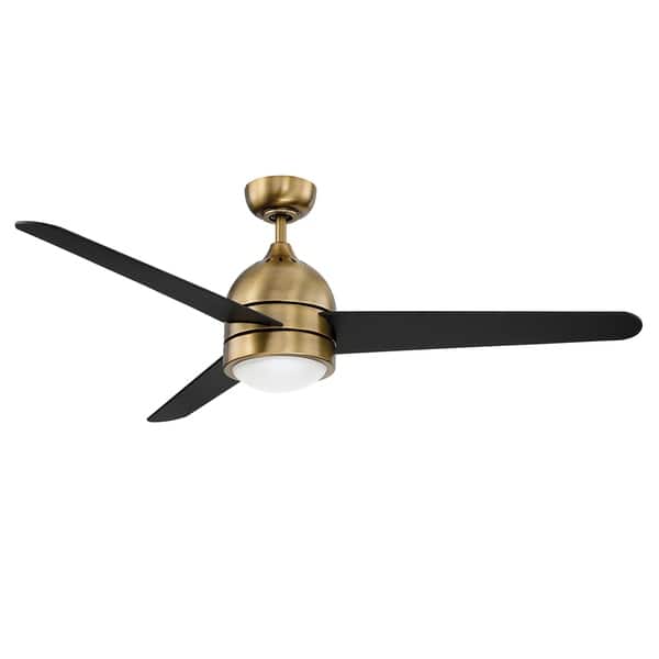 Shop Zig 52 Inch Led New Aged Brass Ceiling Fan Overstock 23509551