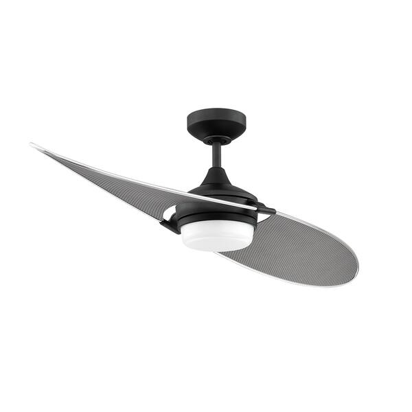 Tango 52 Inch Led Black Dc Motor Ceiling Fan With Watergraphix