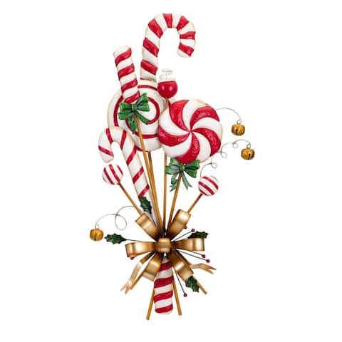 Multi-color Christmas Candy Can Door Hanger