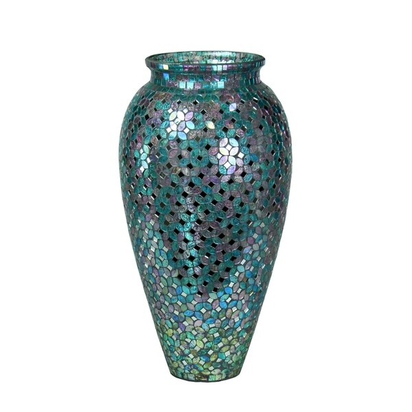 Essential Decor & Beyond Two Tone Mosaic Floor Vase EN80469 Overstock