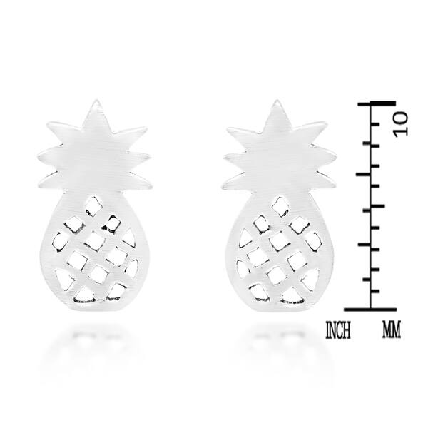 Tiny Fruit Handmade Post Earrings Cute Pineapple Stud Earrings Tiny Fruit Handmade Post Earrings Cute Pineapple Stud Earrings