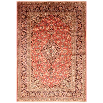 Handmade One-of-a-Kind Kashan Wool Rug (Iran) - 8'7 x 12'