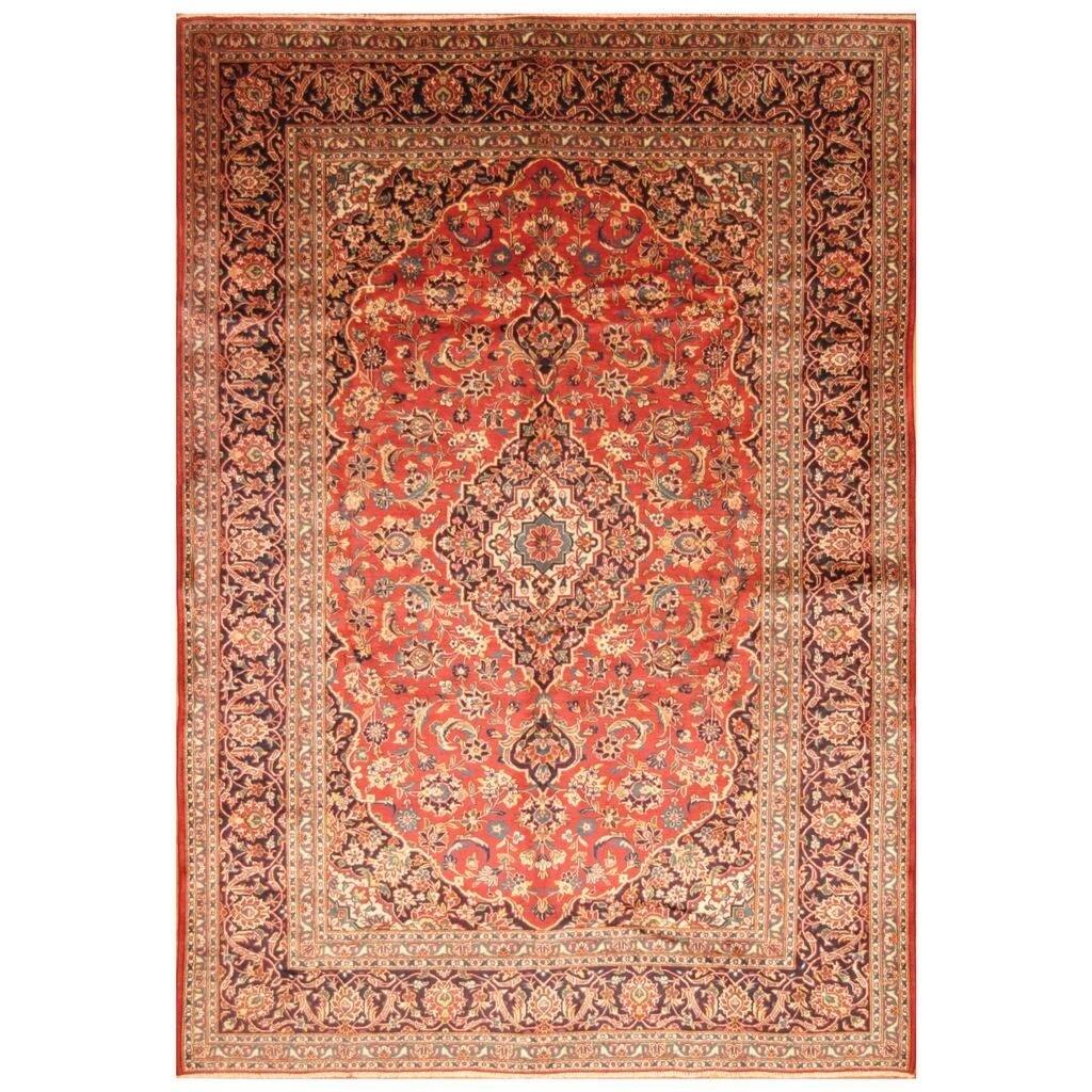 Handmade One-of-a-Kind Kashan Wool Rug (Iran) - 8'7 x 12'