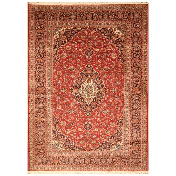 Handmade Kashan Wool Rug (Iran) - 8'8 x 12'