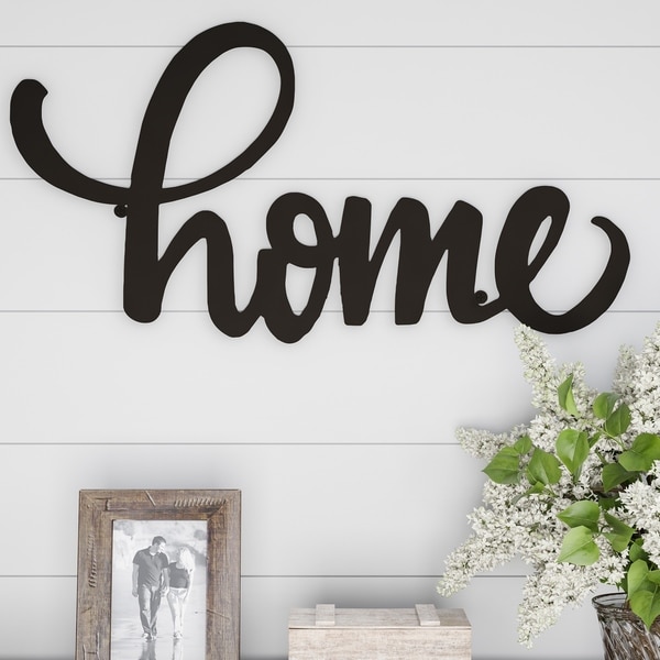 Metal Cutout- Home Decorative Wall Sign-3D Word Art Lavish Home - On