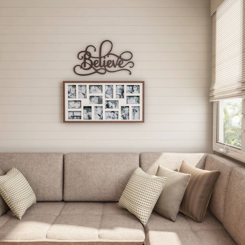 Lavish Home Decorative 3D Word Art Metal Cutout Wall Sign - Believe