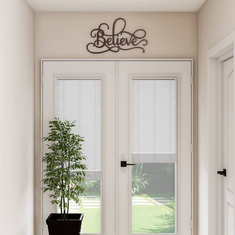 Lavish Home Decorative 3D Word Art Metal Cutout Wall Sign - Believe