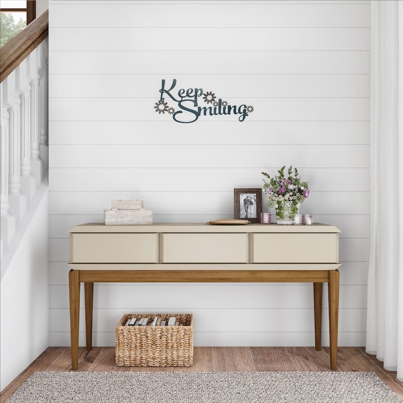 Lavish Home Decorative 3D Word Art Metal Cutout Wall Sign - Keep Smiling