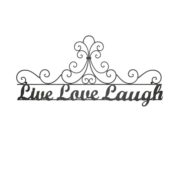 Live Laugh Love Metal Cutout Sign 3D Look Wall Hanging Decor 35 Inch Long 