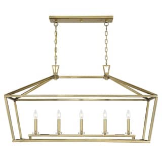 Townsend Metal Cage Chandelier (Nickel/Brass - Gold - 5 Lights) - Chandeliers For Bedrooms by Overstock.com