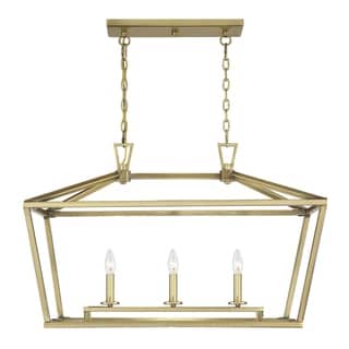 Townsend Metal Cage Chandelier (Nickel/Brass - Gold - 3 Lights) - Chandeliers For Bedrooms by Overstock.com